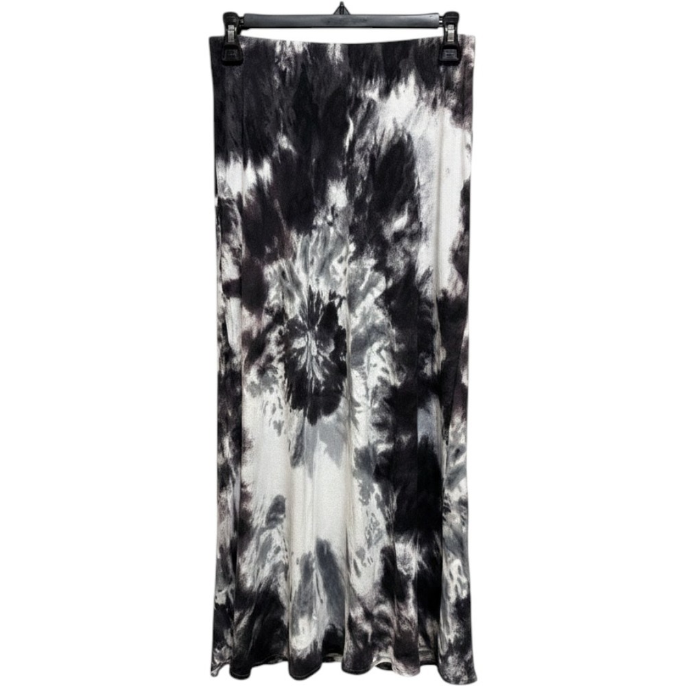 Love, Fire Tie Dye Midi Skirt Women Size M Black/White